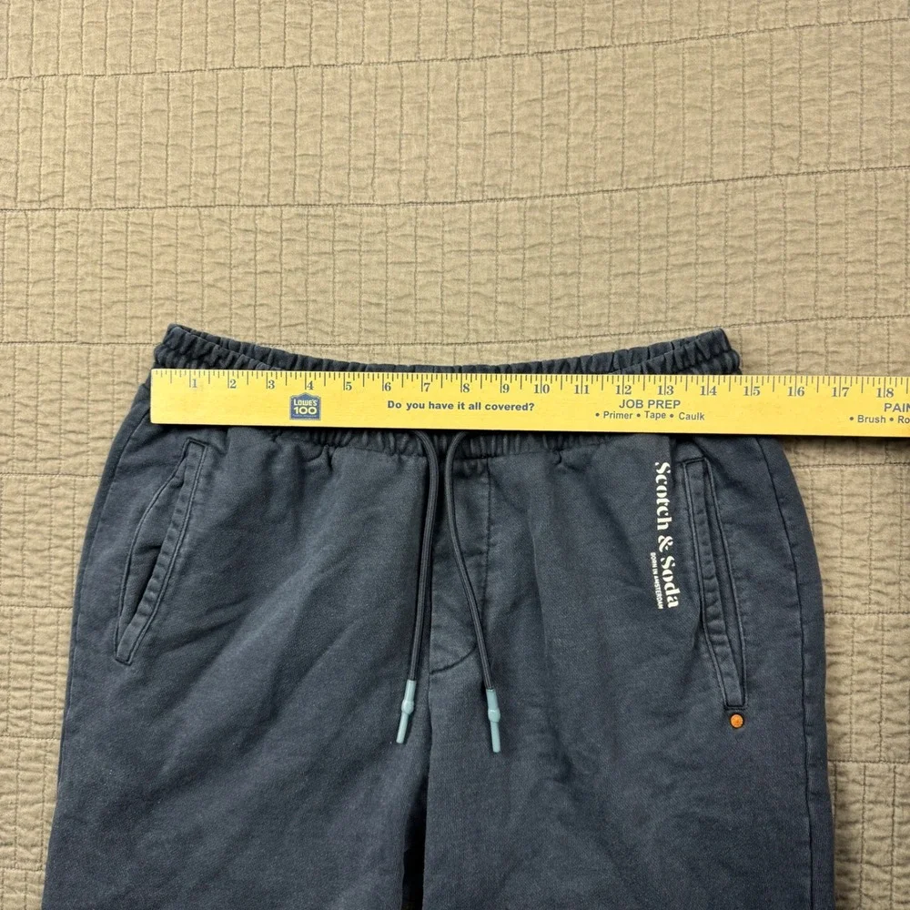Scotch & Soda Men Large Jogger Sweatpants Navy Blue Organic Cotton Casual Lounge